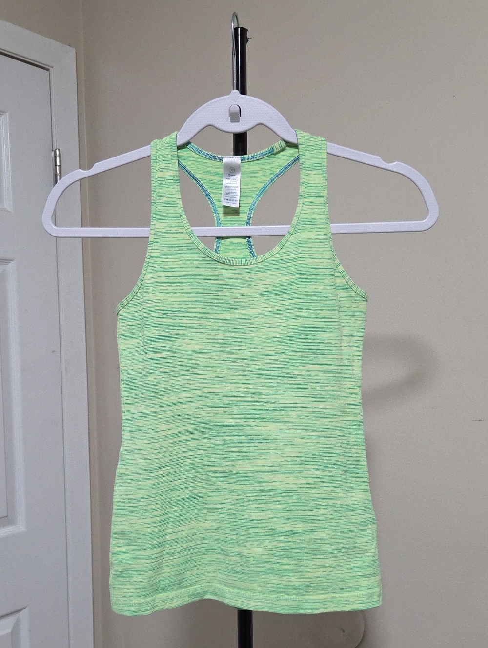 Ivivva Neon Green Space-Dye Racerback Tank Top